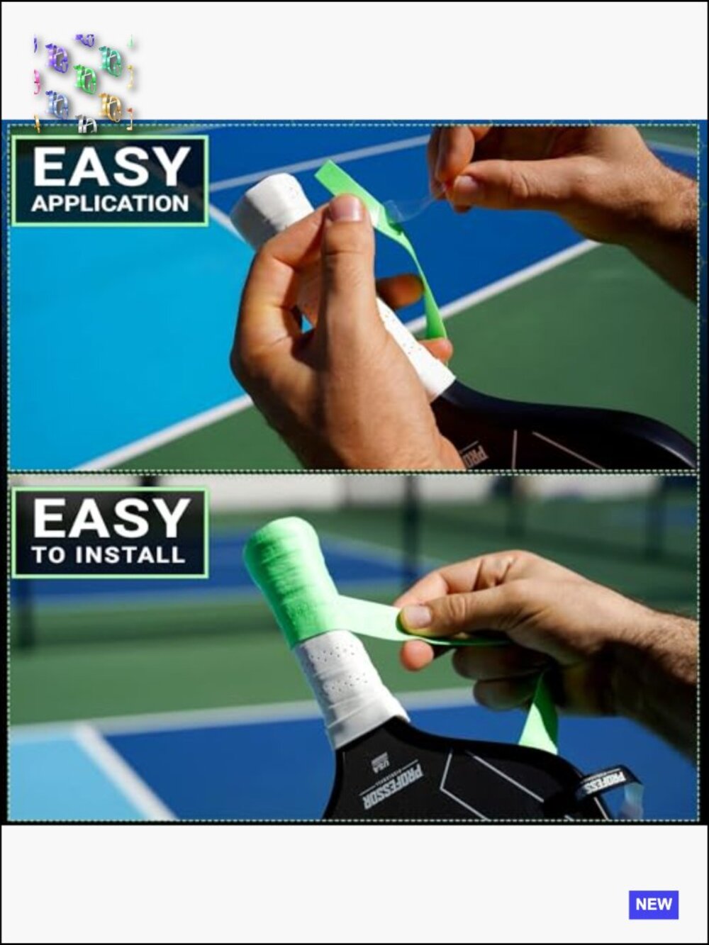 Pickleball Paddle Overgrip Tape Max Tacky Moisture-Wicking Anti-Slip Durable 6 - Picture 3 of 6